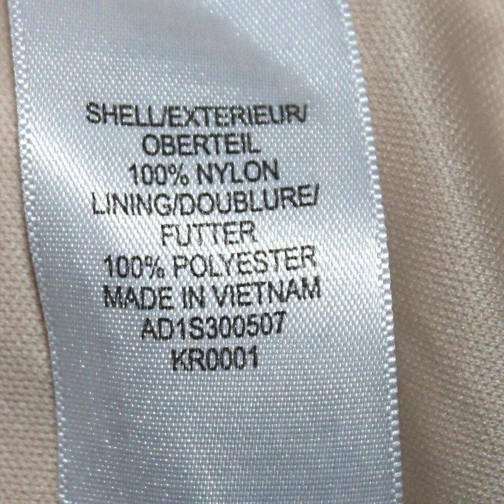 ADRIANNA PAPELL Top Floral Lace Layered Short Sleeve Sheer Neutral Cream Medium - Picture 6 of 15